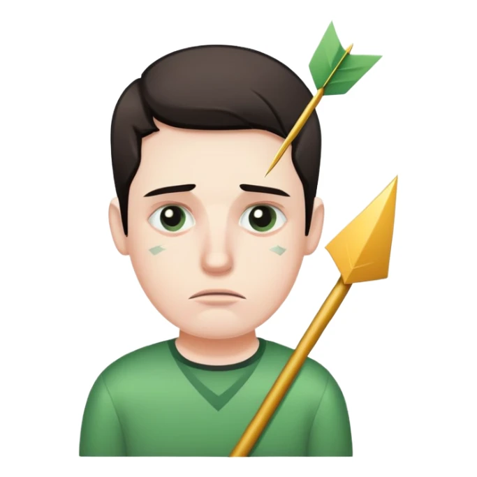 sad man with little money and arrow pointing down sticker