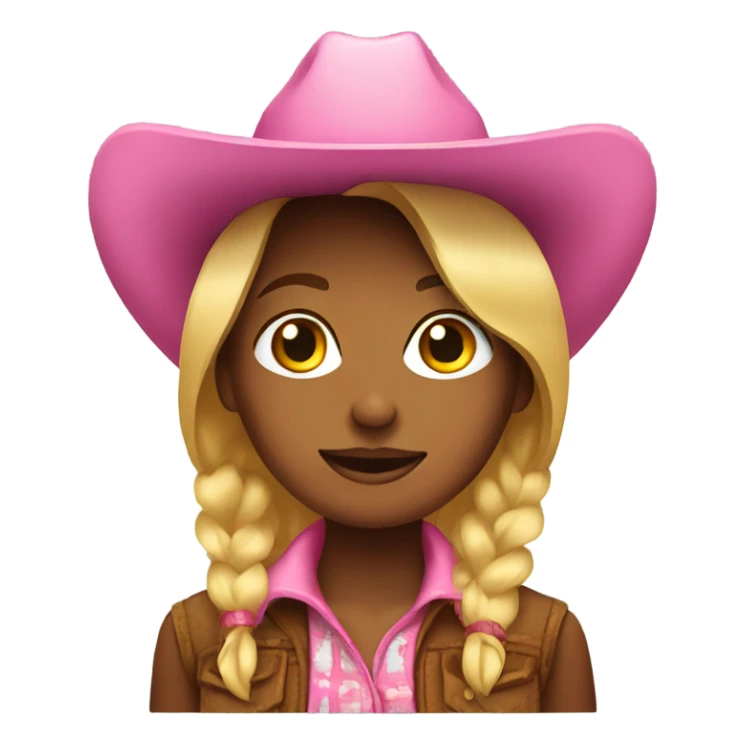 Cowgirl with a pink hat sticker