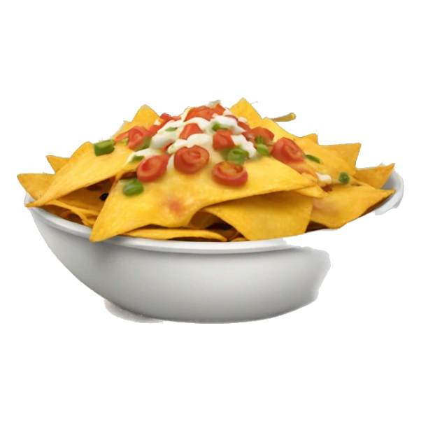 a bowl of loaded nachos sticker