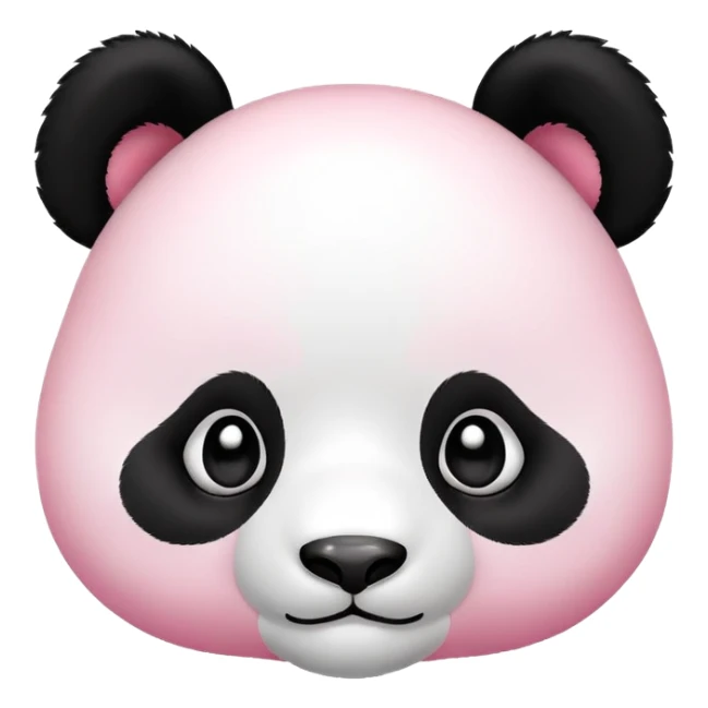 A cute little panda with symmetrical pink round cheeks sticker