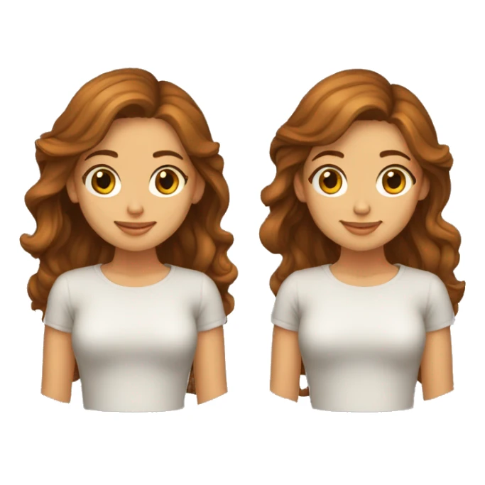 una chica de pelo marron ondulado joven sticker