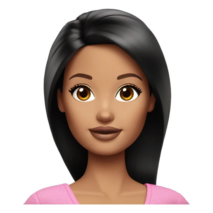 Barbie Doll black haid sticker