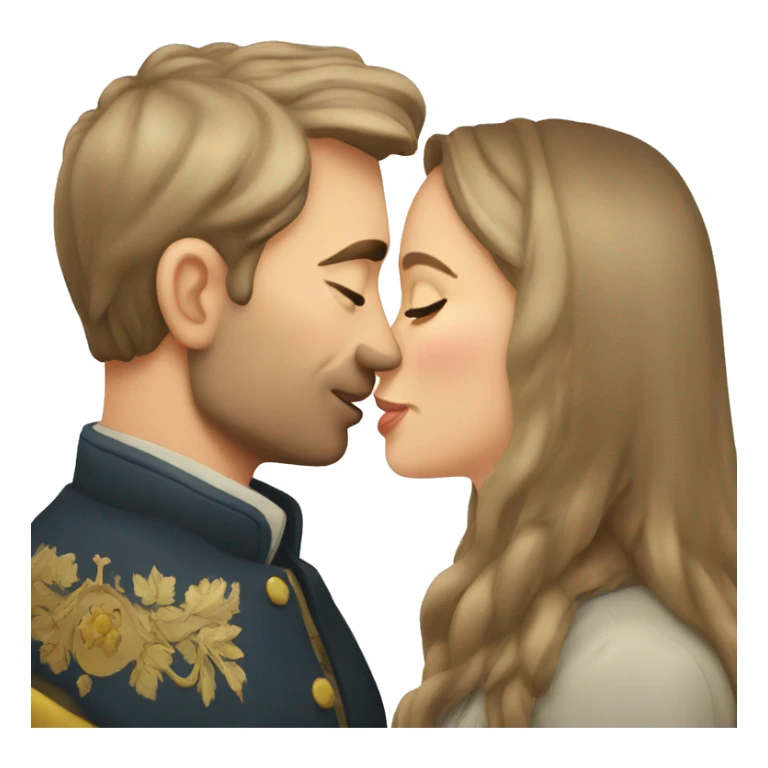 English man kissing Russian girl  sticker