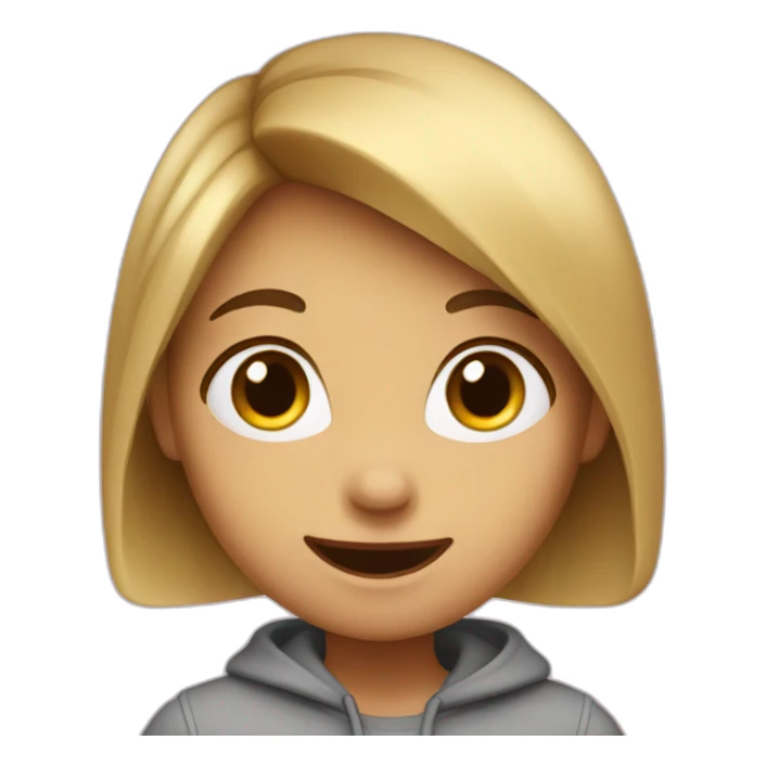 girl saying hi sticker