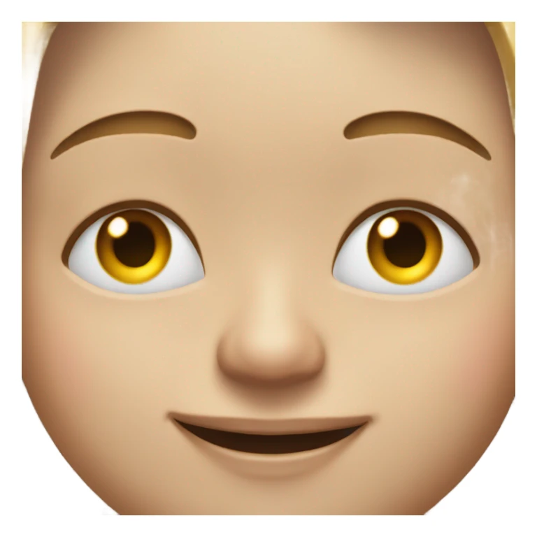 creepy smile solo face with sweat beads sticker