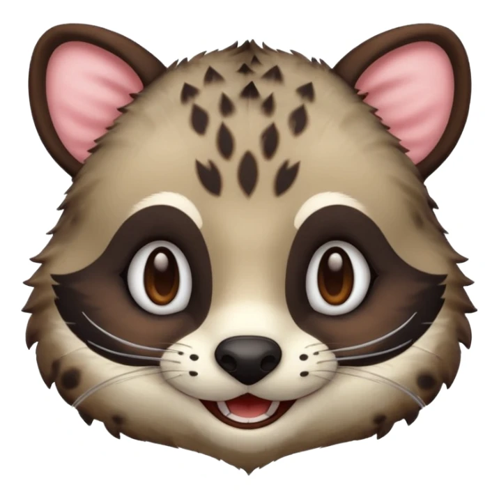 civet emoji with delicious face sticker