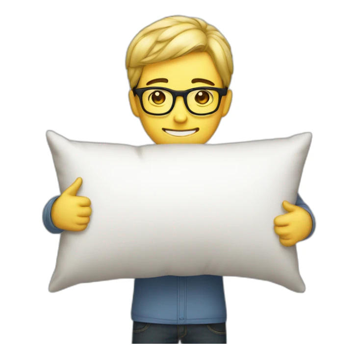nerd with Japanese body pillow sticker