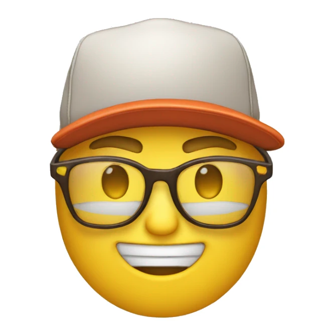 Emoji a lunette de soleil avec une casquette  sticker
