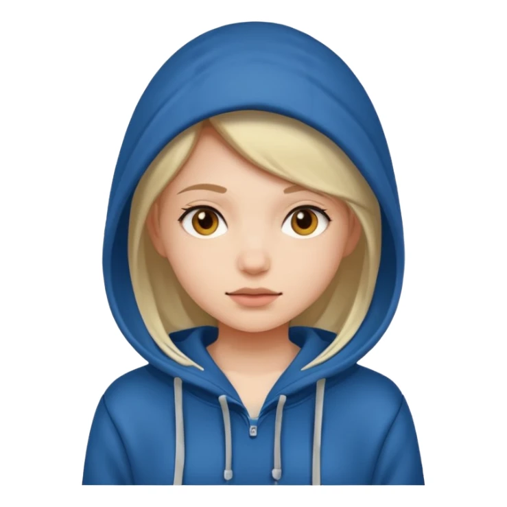 girl wearing hoodie sticker