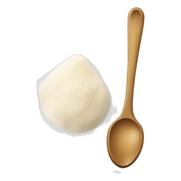 Clear ziplock bag of flour with a spoon next to it  sticker