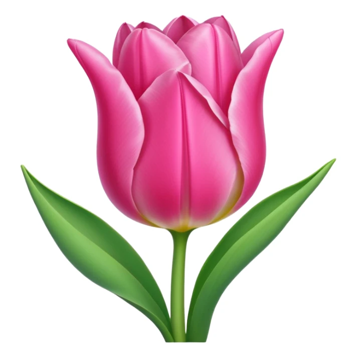 тюльпан розовый и один листочек sticker
