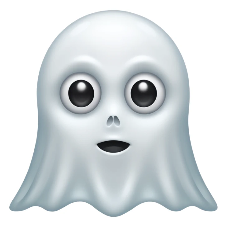An White Ghost With Googly Eyes On it, sticker