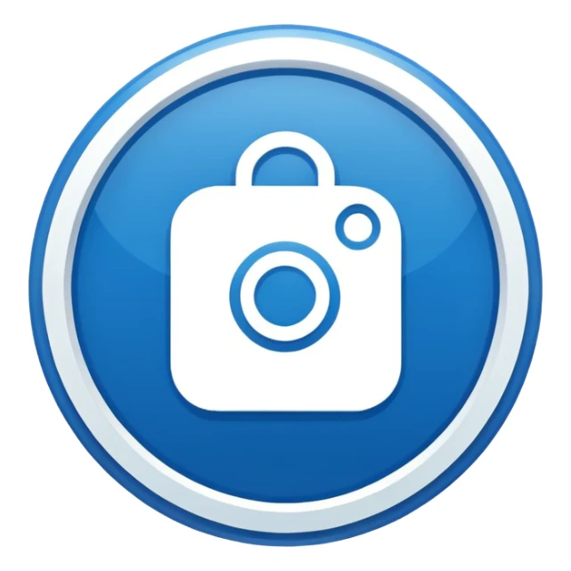 A high-resolution 2D icon of an Instagram-style verified badge. 8 jagged circle sticker