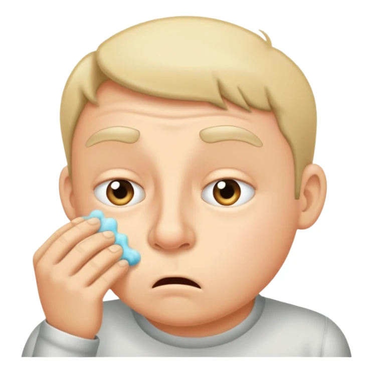 Person sniffing fart sticker