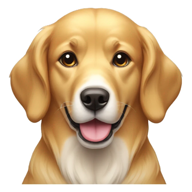 female gooden retriever dog with bow on head sticker