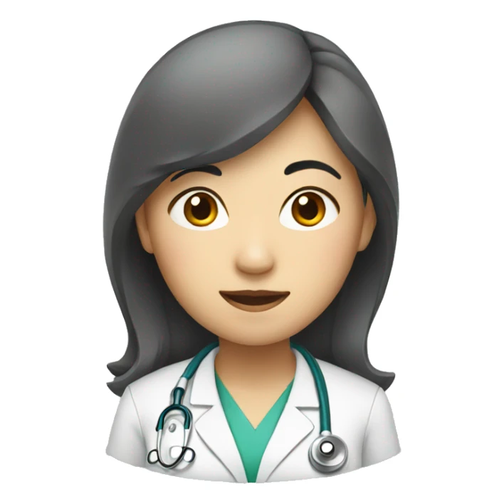 asian women doctor sticker