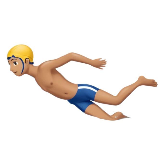 swimming side view in the water lake, with water. sticker