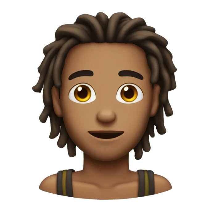 guy, tan skin, dreads, hazel eyes sticker