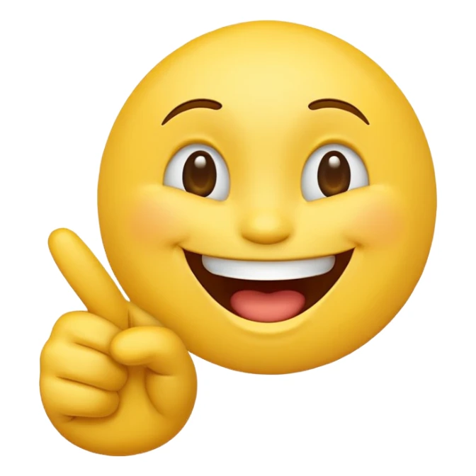 Laughing emoji with Finger point  sticker