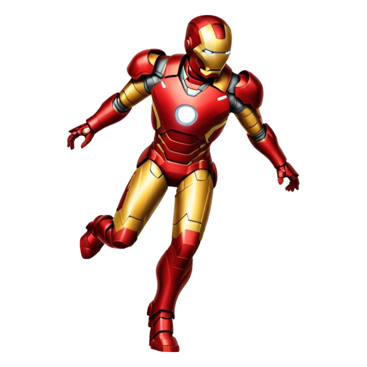 Iron Man superhero with red and gold armor sticker