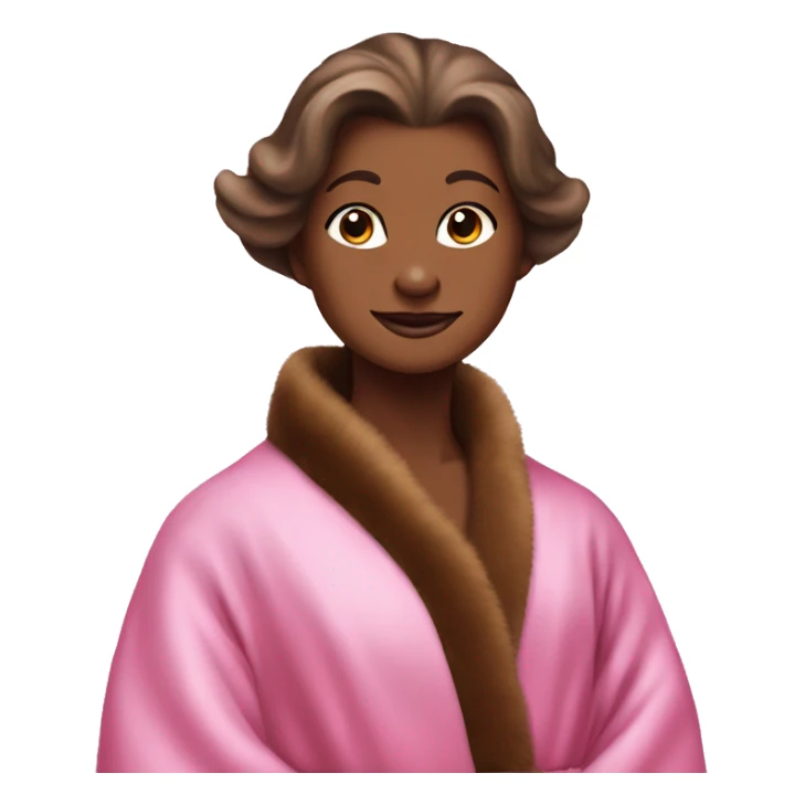 sophisticated brown mink in a pink silk robe sticker