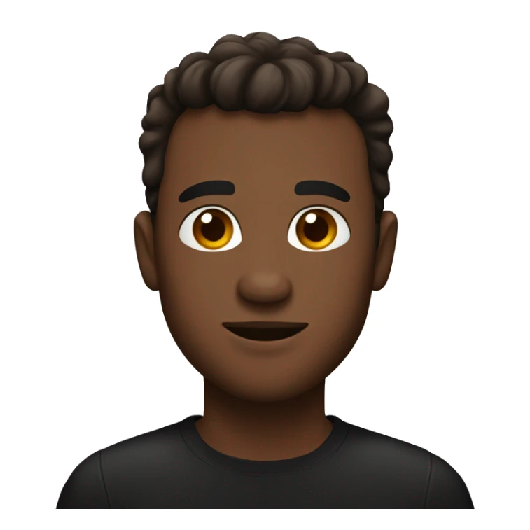 Edgar guy with black shirt and brown skin sticker