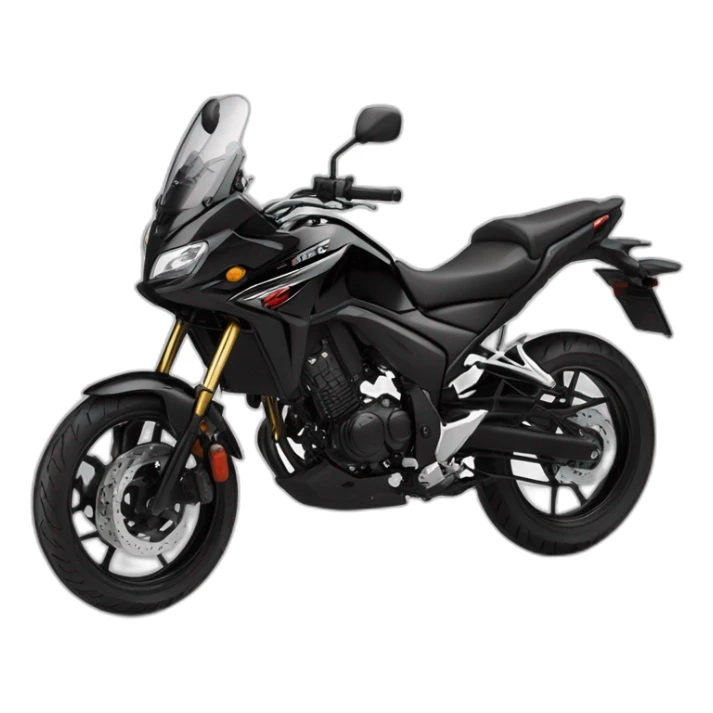 Honda cb500x black color doing a wheelie sticker