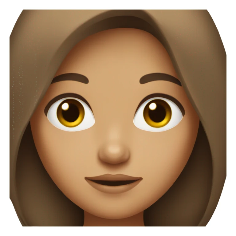 Brown haired girl with brown eyes sticker