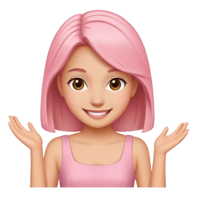 A girl wearing a short pink dress  sticker