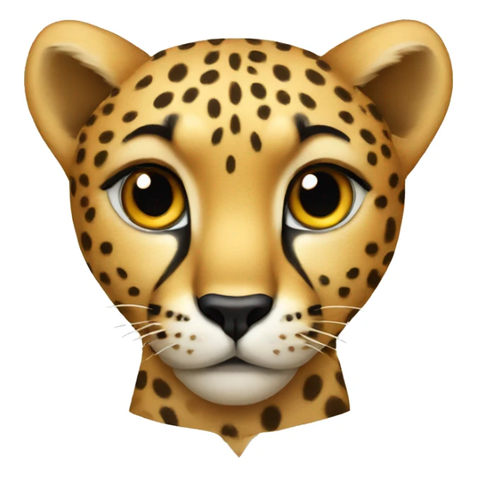 cheetah, it have eyes on heart sticker