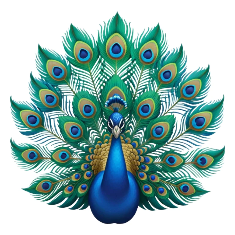 Create an emoji of peacock feather sticker