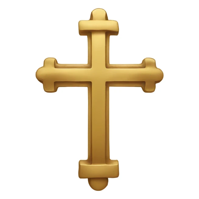 A golden cross sticker