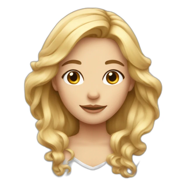 Fille avec des cheveux blonds et à une natte sticker