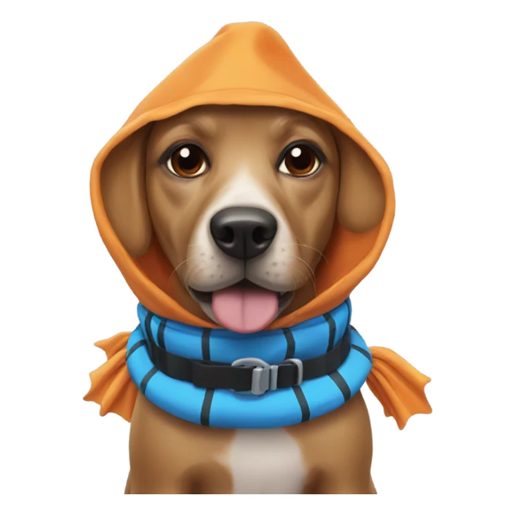 Dog swimming in a Halloween costume  sticker