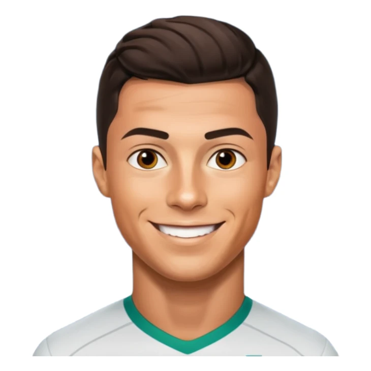 Cristiano Ronaldo smiling with stars in his eyes sticker