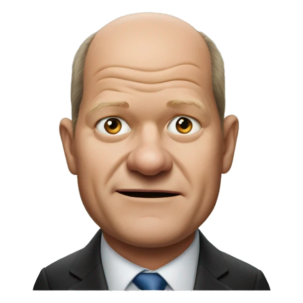 Olaf Scholz photorealistic shrugs sticker
