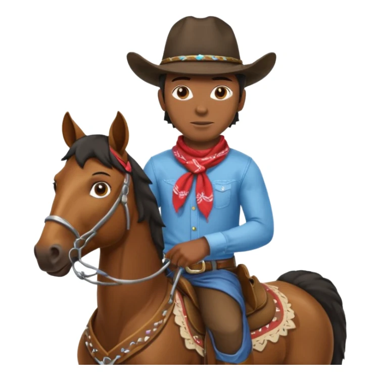 covboy on the horse black man  sticker