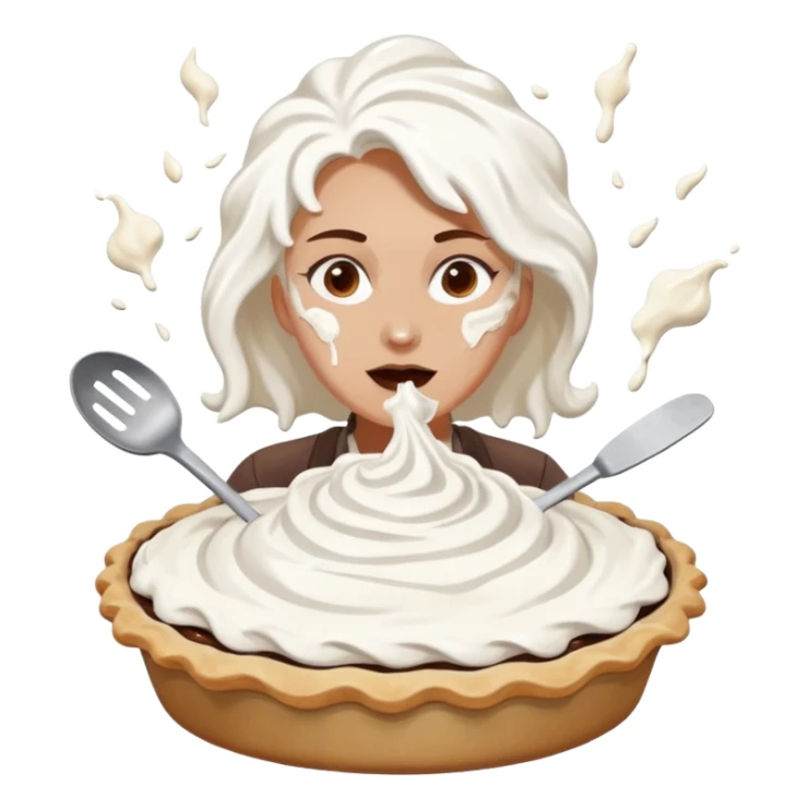 Female pie fight sticker