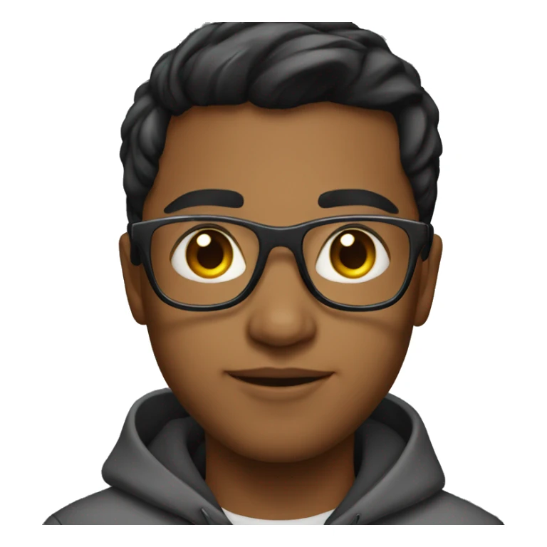 young indian male, glasse sticker