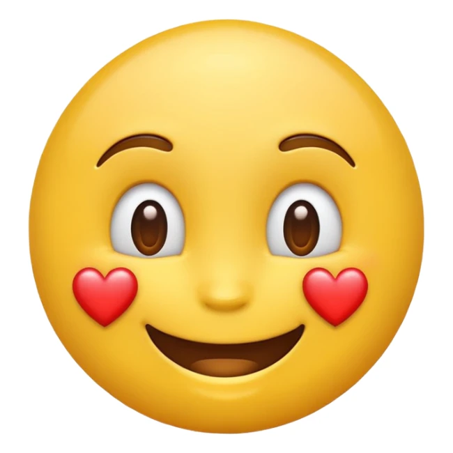 Smiling emoji with hearts  sticker
