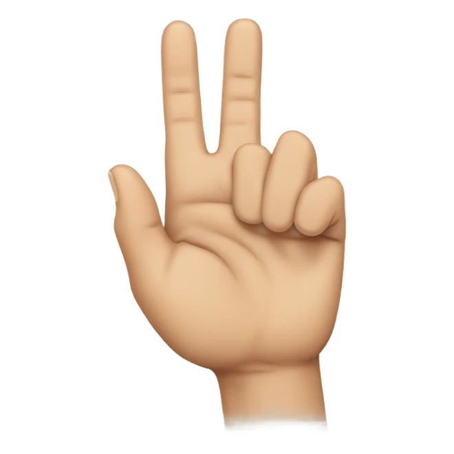 a hand that shows Rock On Hand Sign(middle and ring fingers are bent)  sticker