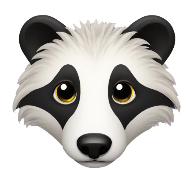 badger with clown nose and hair sticker