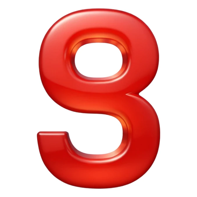 A 3D number 3 in a movie theater setting, shiny red surface; bright spotlights from above; cinematic glow with subtle haze; glossy, premium Hollywood countdown look; centered composition. sticker