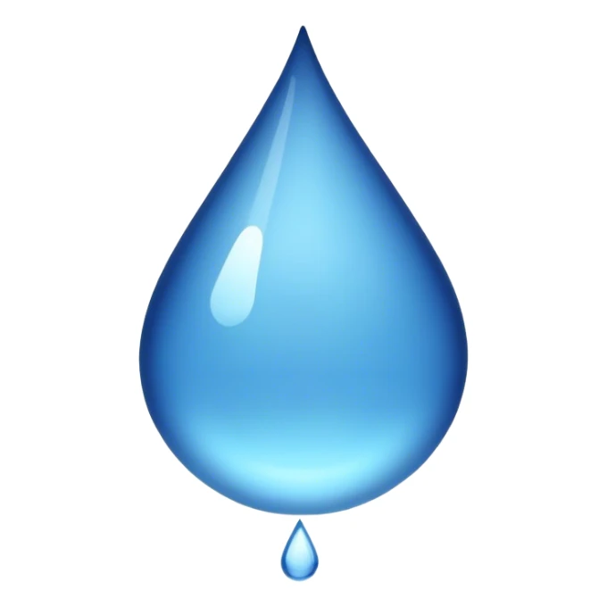 a deep navy blue drop of water sticker