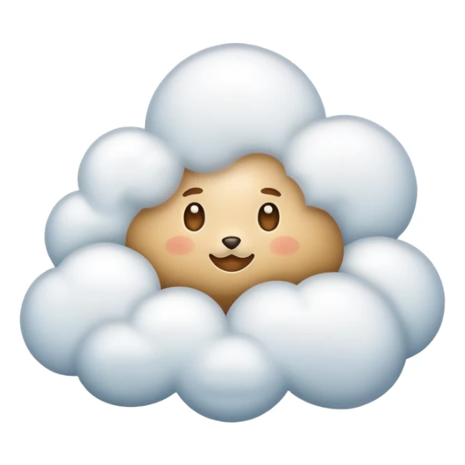 light brown cloud sticker