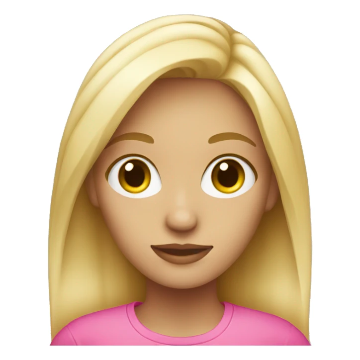 Blonde girl wearing pink  sticker