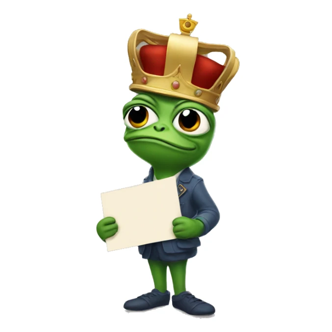 pepe holding a sign that says blame king in air sticker