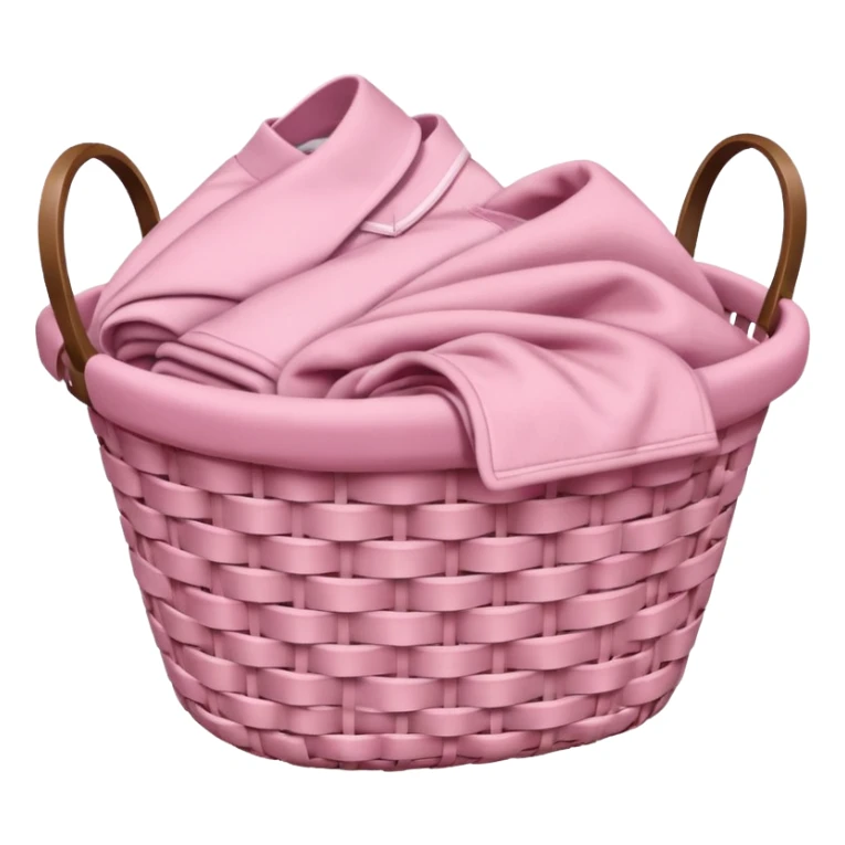 laundry soft pink clothes in a pink basket sticker