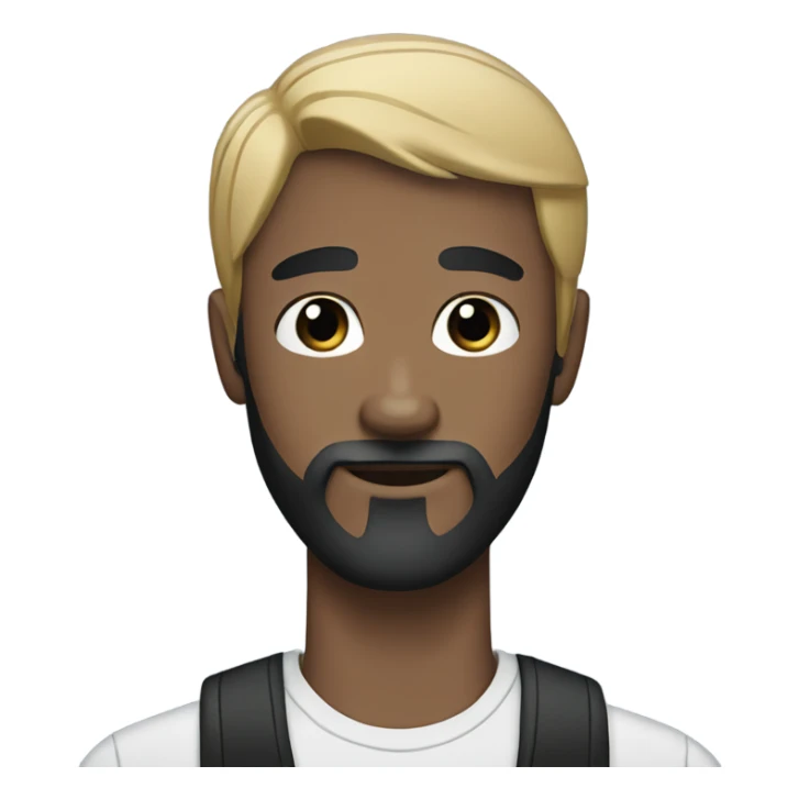 Beard man black hair blue eyes with black Labrador  sticker