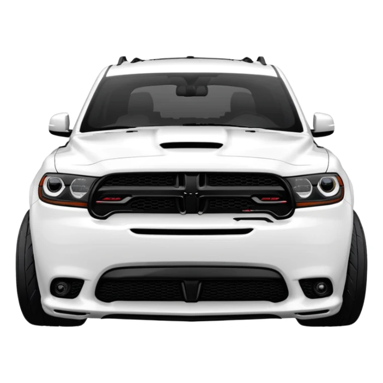 Durango DOSH HellCat SRT white and With low suspension body kit 4k, 8k and carbon: spoiler Wheels and hood  sticker